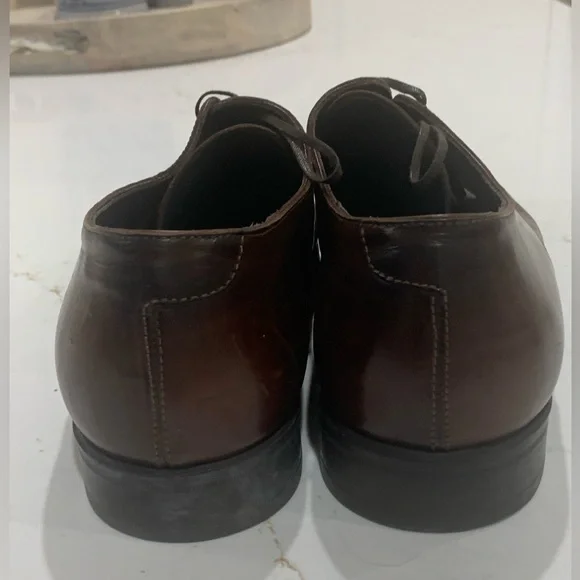TO BOOT NEW YORK Brown Leather Blakeley Plain Toe Derby Oxfords Shoes Sz 11.5